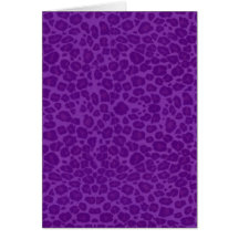 Estampado leopardo de la púrpura del Punky Tarjeta