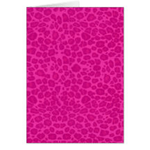 Estampado leopardo de las rosas fuertes del Punky Felicitaciones