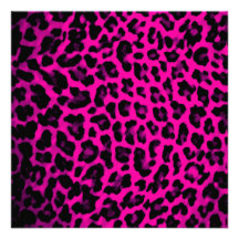 Estampado leopardo de las rosas fuertes invitaciones personalizada