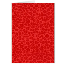 Estampado leopardo del rojo del Punky Felicitacion