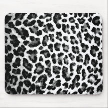 Estampado leopardo negro y blanco alfombrilla de raton