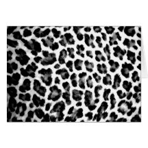 Estampado leopardo negro y blanco tarjeta