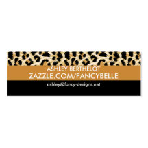 Estampado leopardo plantilla de tarjeta de visita