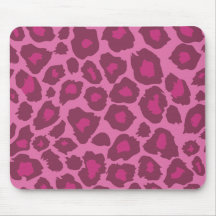 Estampado leopardo rosado alfombrilla de raton