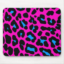 Estampado leopardo rosado retro Mousepad del tigre