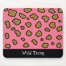 Estampado leopardo rosado tapete de raton