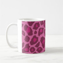 Estampado leopardo rosado taza de café