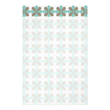 Estampados de flores frescos de la estrella de la  papelería personalizada