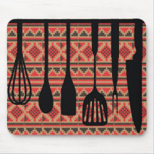 Estante de los utensilios de la cocina alfombrilla de raton