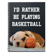 Estaría jugando bastante al baloncesto - perrito d libreta