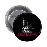 Estatua 2008 de Barack Obama del botón de la liber Pin