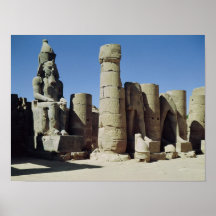 Estatua asentada de Ramesses II Posters