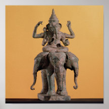 Estatua de dios hindú Ganesh Poster