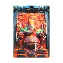 Estatua de Ganesha de dios Impresion De Lienzo