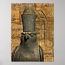 Estatua de Horus, principal y hombros, Edfu, Egipt Posters