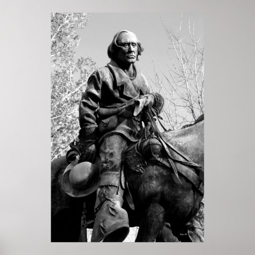 Estatua de Kit Carson, Carson City, Nevada Poster