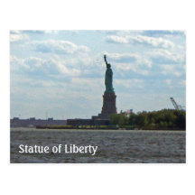 Estatua de la libertad y de la isla Nueva York NY  Postal