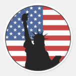 Estatua de los pegatinas de la libertad