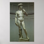 Estatua de mármol del renacimiento de David de Mig Posters