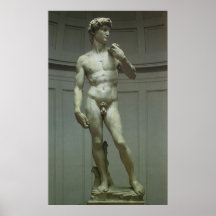 Estatua de mármol del renacimiento de David de Mig Posters