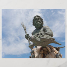 Estatua de rey Neptuno Virginia Beach Flyer A Todo Color