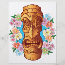 Estatua de Tiki del dibujo animado Tarjetas Informativas