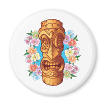 Estatua de Tiki del dibujo animado imanes