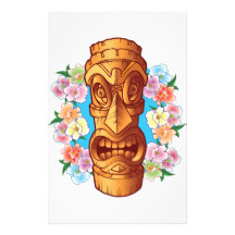 Estatua de Tiki del dibujo animado Papelería De Diseño