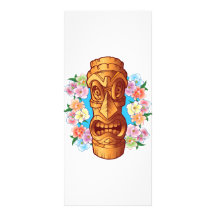 Estatua de Tiki del dibujo animado Tarjeta Publicitaria Personalizada