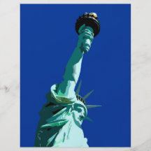 Estatua del aviador de la libertad tarjetones