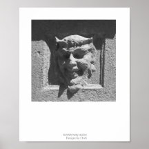 Estatua del demonio posters