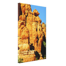 Estatua del extranjero del paisaje de la montaña d impresiones en lona