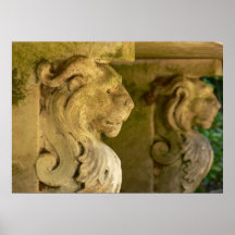 Estatua del león poster