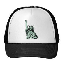 Estatua del metal gorras de camionero