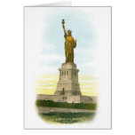 Estatua del vintage de la libertad tarjetón