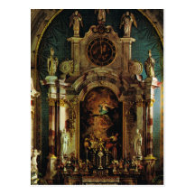 Estatua del Virgen María Postal