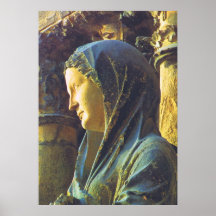 Estatua del Virgen María Poster
