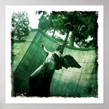 Estatua hermosa de Trask en Saratoga Springs, NY Posters