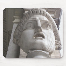 Estatua romana de teatro alfombrillas de ratón