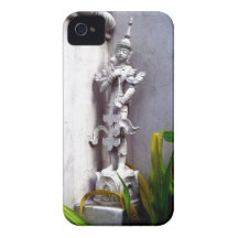 "Estatua tailandesa del estilo de Tailandia" Case-Mate iPhone 4 Carcasas