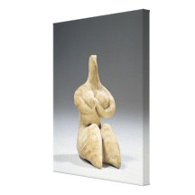 Estatuilla femenina en el estilo de Halaf, c.4500  Impresiones En Lona Estiradas