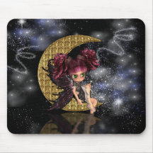 esté en la luna el mousepad de hadas, estera del r tapete de raton