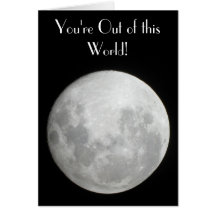 ¡Esté en la luna la tarjeta de felicitación, usted