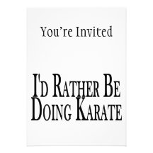 Esté haciendo bastante karate invitacion personal 