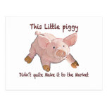 Este pequeño guarro no le hizo el hogar Notecard Tarjetas Postales