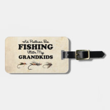 Esté pescando bastante a Grandkids Etiqueta De Maleta