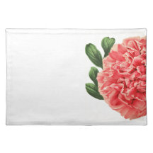 estera del peony de la flor mantel individual