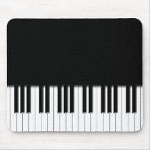 Estera del ratón - blanco del negro del teclado de alfombrillas de ratones