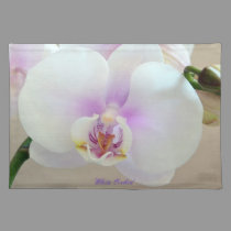 Esteras de lugar de la "orquídea blanca" del diseñ manteles individuales