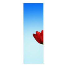 Estética blanca roja de la primavera de los tulipa plantilla de tarjeta personal